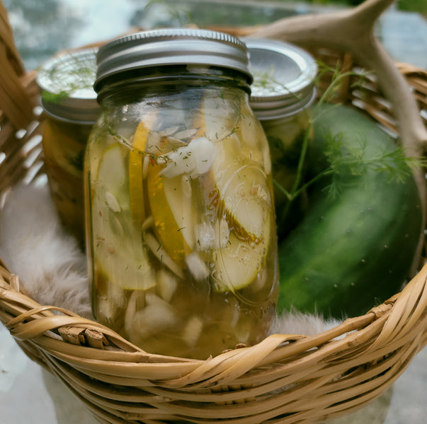 Making garden fresh quick pickles