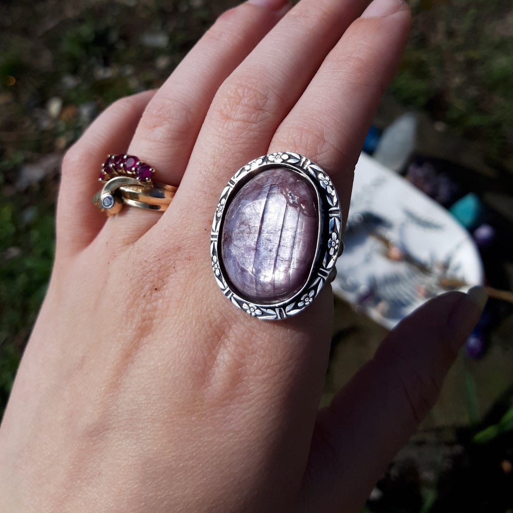 Lepidolite Bloom Ring ✦ Made to Finish in Your Size
